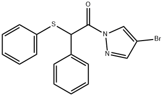 1-(4-bromopyrazol-1-yl)-2-phenyl-2-phenylsulfanylethanone Struktur