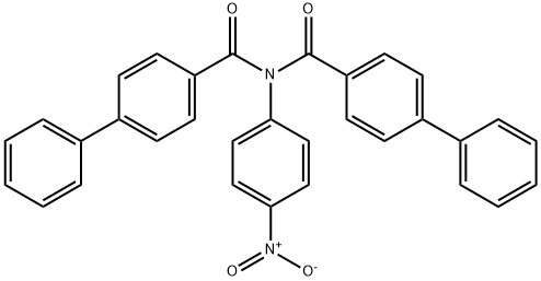 N-(4-nitrophenyl)-4-phenyl-N-(4-phenylbenzoyl)benzamide Struktur