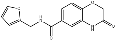 N-(furan-2-ylmethyl)-3-oxo-4H-1,4-benzoxazine-6-carboxamide Struktur