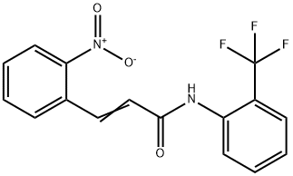 (E)-3-(2-nitrophenyl)-N-[2-(trifluoromethyl)phenyl]prop-2-enamide Struktur