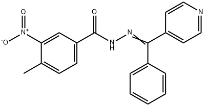 4-methyl-3-nitro-N-[(E)-[phenyl(pyridin-4-yl)methylidene]amino]benzamide Struktur