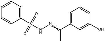 N-[(E)-1-(3-hydroxyphenyl)ethylideneamino]benzenesulfonamide Struktur