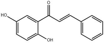 (E)-1-(2,5-dihydroxyphenyl)-3-phenylprop-2-en-1-one Struktur