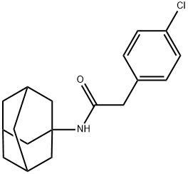 N-(1-adamantyl)-2-(4-chlorophenyl)acetamide Struktur