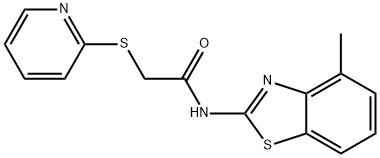 N-(4-methyl-1,3-benzothiazol-2-yl)-2-pyridin-2-ylsulfanylacetamide Struktur