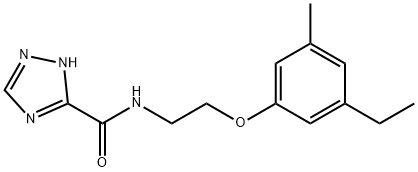 N-[2-(3-ethyl-5-methylphenoxy)ethyl]-1H-1,2,4-triazole-5-carboxamide Struktur