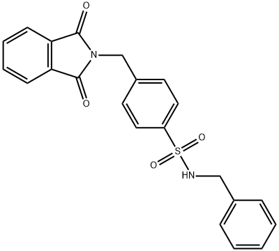 N-benzyl-4-[(1,3-dioxoisoindol-2-yl)methyl]benzenesulfonamide Struktur