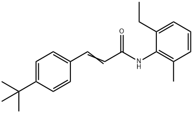 (E)-3-(4-tert-butylphenyl)-N-(2-ethyl-6-methylphenyl)prop-2-enamide Struktur