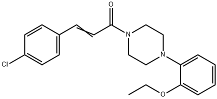 (E)-3-(4-chlorophenyl)-1-[4-(2-ethoxyphenyl)piperazin-1-yl]prop-2-en-1-one Struktur