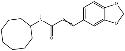 (E)-3-(1,3-benzodioxol-5-yl)-N-cyclooctylprop-2-enamide Struktur