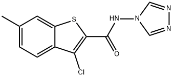 3-chloro-6-methyl-N-(1,2,4-triazol-4-yl)-1-benzothiophene-2-carboxamide Struktur