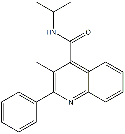 3-methyl-2-phenyl-N-propan-2-ylquinoline-4-carboxamide Struktur