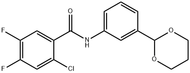 2-chloro-N-[3-(1,3-dioxan-2-yl)phenyl]-4,5-difluorobenzamide Struktur