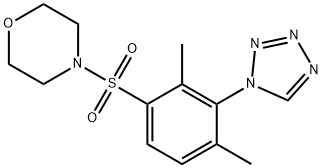 4-[2,4-dimethyl-3-(tetrazol-1-yl)phenyl]sulfonylmorpholine Struktur