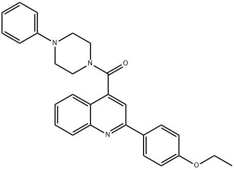 [2-(4-ethoxyphenyl)quinolin-4-yl]-(4-phenylpiperazin-1-yl)methanone Struktur