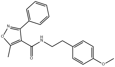 N-[2-(4-methoxyphenyl)ethyl]-5-methyl-3-phenyl-1,2-oxazole-4-carboxamide Struktur