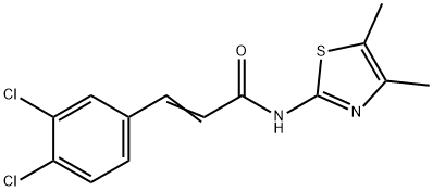 (Z)-3-(3,4-dichlorophenyl)-N-(4,5-dimethyl-1,3-thiazol-2-yl)prop-2-enamide Struktur