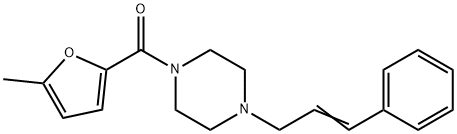 (5-methylfuran-2-yl)-[4-[(E)-3-phenylprop-2-enyl]piperazin-1-yl]methanone Struktur