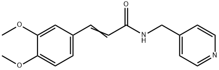 (E)-3-(3,4-dimethoxyphenyl)-N-(pyridin-4-ylmethyl)prop-2-enamide Struktur