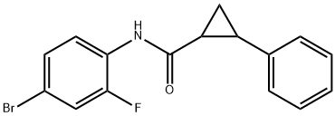 N-(4-bromo-2-fluorophenyl)-2-phenylcyclopropane-1-carboxamide Struktur