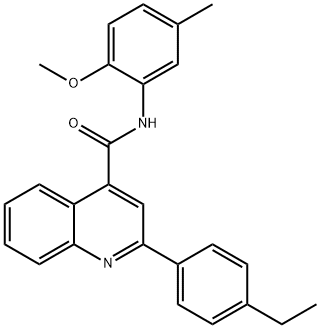 2-(4-ethylphenyl)-N-(2-methoxy-5-methylphenyl)quinoline-4-carboxamide Struktur