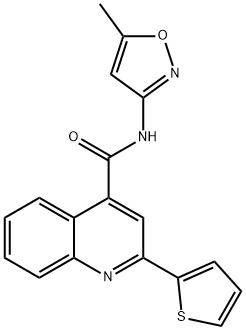 N-(5-methyl-1,2-oxazol-3-yl)-2-thiophen-2-ylquinoline-4-carboxamide Struktur