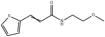 (E)-N-(2-methoxyethyl)-3-thiophen-2-ylprop-2-enamide Struktur