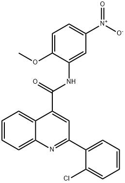 2-(2-chlorophenyl)-N-(2-methoxy-5-nitrophenyl)quinoline-4-carboxamide Struktur