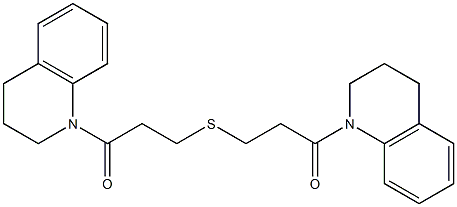 1-(3,4-dihydro-2H-quinolin-1-yl)-3-[3-(3,4-dihydro-2H-quinolin-1-yl)-3-oxopropyl]sulfanylpropan-1-one Struktur