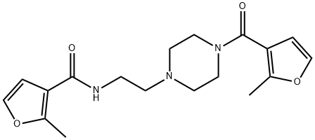 2-methyl-N-[2-[4-(2-methylfuran-3-carbonyl)piperazin-1-yl]ethyl]furan-3-carboxamide Struktur