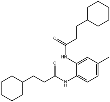 3-cyclohexyl-N-[2-(3-cyclohexylpropanoylamino)-4-methylphenyl]propanamide Struktur