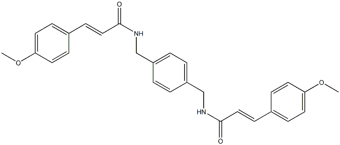 (E)-3-(4-methoxyphenyl)-N-[[4-[[[(E)-3-(4-methoxyphenyl)prop-2-enoyl]amino]methyl]phenyl]methyl]prop-2-enamide Struktur