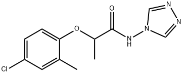 2-(4-chloro-2-methylphenoxy)-N-(1,2,4-triazol-4-yl)propanamide Struktur