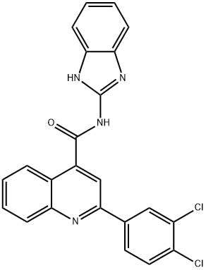 N-(1H-benzimidazol-2-yl)-2-(3,4-dichlorophenyl)quinoline-4-carboxamide Struktur