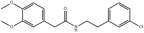 N-[2-(3-chlorophenyl)ethyl]-2-(3,4-dimethoxyphenyl)acetamide Struktur