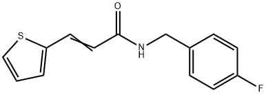 (E)-N-[(4-fluorophenyl)methyl]-3-thiophen-2-ylprop-2-enamide Struktur