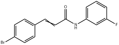 (E)-3-(4-bromophenyl)-N-(3-fluorophenyl)prop-2-enamide Struktur