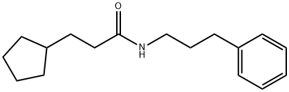 3-cyclopentyl-N-(3-phenylpropyl)propanamide Struktur