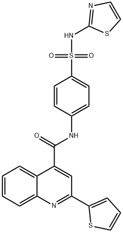 N-[4-(1,3-thiazol-2-ylsulfamoyl)phenyl]-2-thiophen-2-ylquinoline-4-carboxamide Struktur