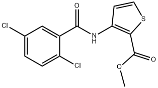 methyl 3-[(2,5-dichlorobenzoyl)amino]thiophene-2-carboxylate Struktur