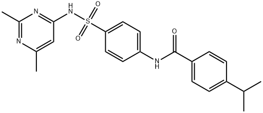 N-[4-[(2,6-dimethylpyrimidin-4-yl)sulfamoyl]phenyl]-4-propan-2-ylbenzamide Struktur