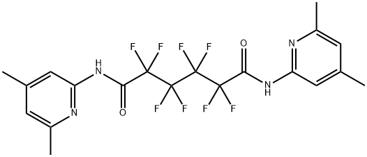 N,N'-bis(4,6-dimethylpyridin-2-yl)-2,2,3,3,4,4,5,5-octafluorohexanediamide Struktur