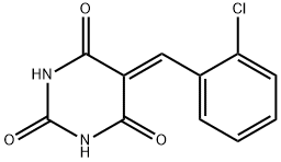 5-[(2-chlorophenyl)methylidene]-1,3-diazinane-2,4,6-trione Struktur