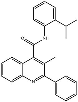 3-methyl-2-phenyl-N-(2-propan-2-ylphenyl)quinoline-4-carboxamide Struktur