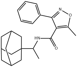 N-[1-(1-adamantyl)ethyl]-5-methyl-3-phenyl-1,2-oxazole-4-carboxamide Struktur