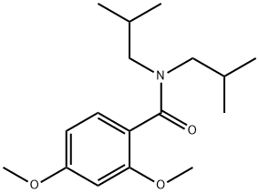 2,4-dimethoxy-N,N-bis(2-methylpropyl)benzamide Struktur