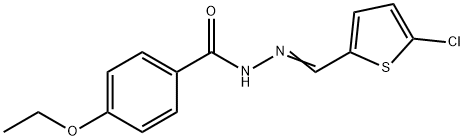 N-[(E)-(5-chlorothiophen-2-yl)methylideneamino]-4-ethoxybenzamide Struktur