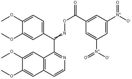 [(Z)-[(6,7-dimethoxyisoquinolin-1-yl)-(3,4-dimethoxyphenyl)methylidene]amino] 3,5-dinitrobenzoate Struktur