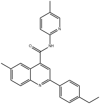 2-(4-ethylphenyl)-6-methyl-N-(5-methylpyridin-2-yl)quinoline-4-carboxamide Struktur