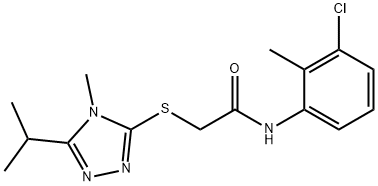 N-(3-chloro-2-methylphenyl)-2-[(4-methyl-5-propan-2-yl-1,2,4-triazol-3-yl)sulfanyl]acetamide Struktur